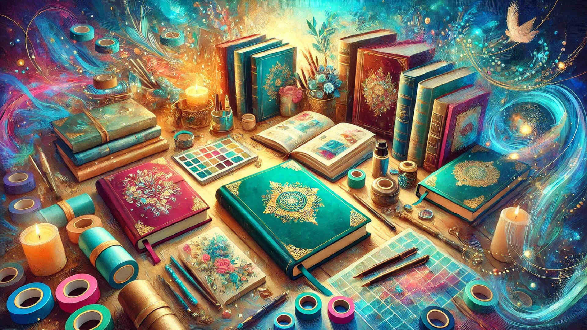 Assorted notebooks and writing accessories arranged as gift ideas for notebook lovers.