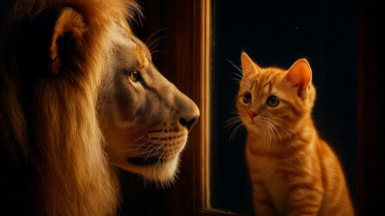 Conceptual image representing the balance between strength and humility in personal growth.