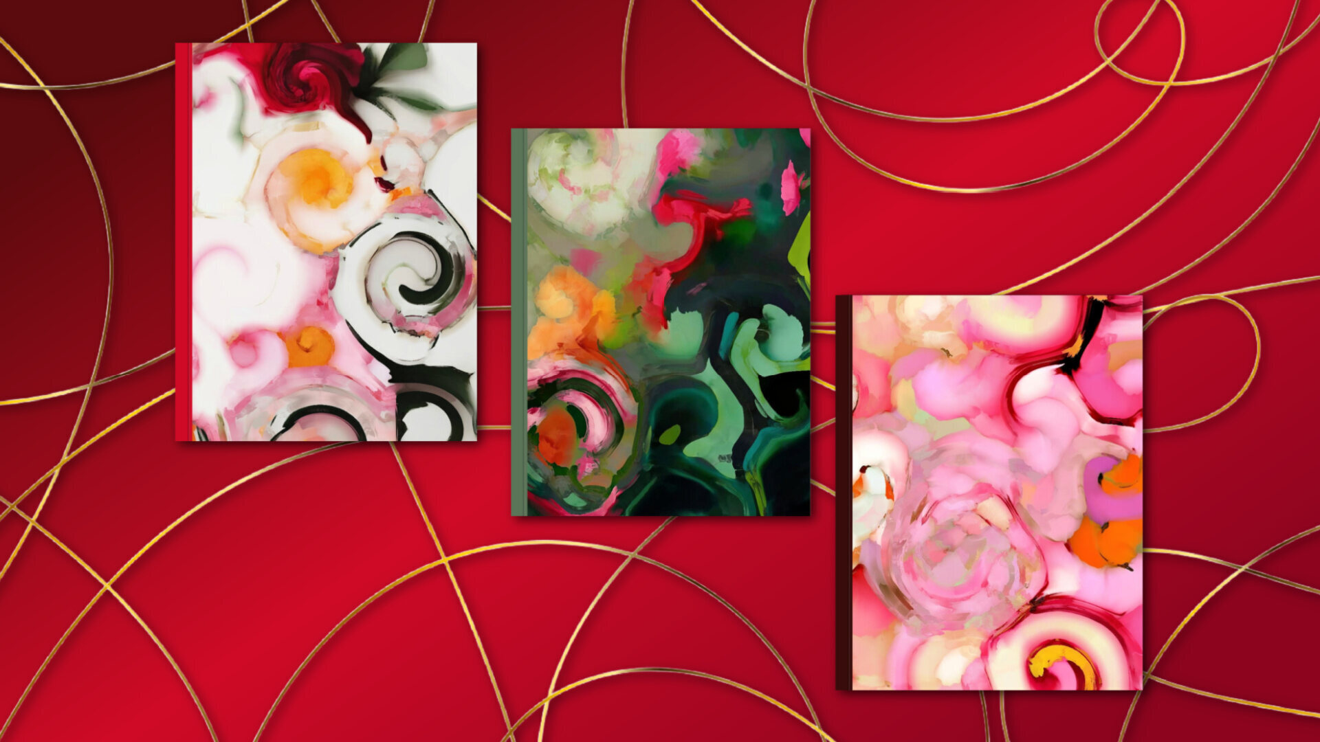 Image featuring creative holiday gifts such as notebooks, journals, and stationery items.