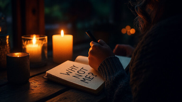 Conceptual image representing self reflection and questioning one’s path or circumstances.